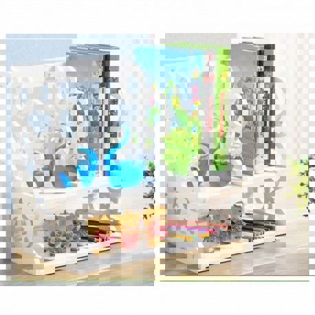 طرح قالب قفسه کتاب چوبی برش لیزری لیزر - lasercut wooden books shelf template - برای دستگاه CNC چوب و لیزر (سی ان سی)