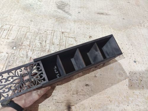 طرح جعبه چوبی برش لیزری چهار قسمتی با درب کشویی قاب - laser cut wooden box four compartment with sliding lid ve - برای دستگاه CNC چوب و لیزر (سی ان سی)
