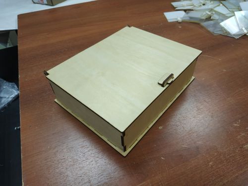 طرح جعبه چوبی برش لیزری با درب میلی‌متری قاب - laser cut wooden box with lid 4mm ve - برای دستگاه CNC چوب و لیزر (سی ان سی)