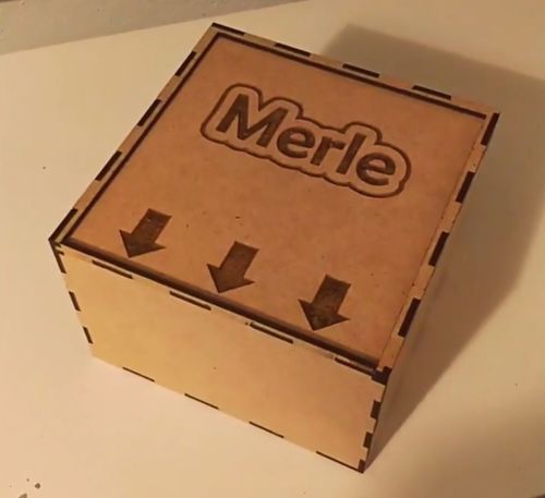 طرح جعبه چوبی برش لیزری با درب کشویی 0 3mm mdf - laser cut wooden box with sliding lid 15x15x10 3mm mdf template - برای دستگاه CNC چوب و لیزر (سی ان سی)