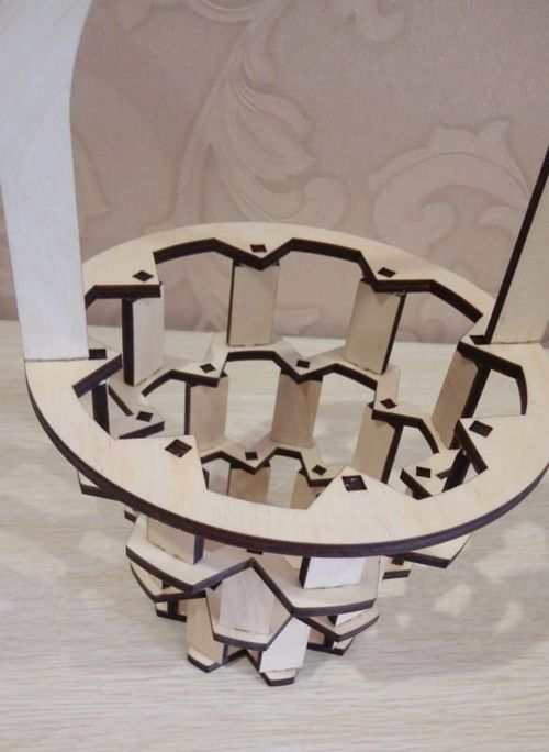 طرح سبد آبنبات چوبی برش لیزری - laser cut wooden candy basket ve - برای دستگاه CNC چوب و لیزر (سی ان سی)