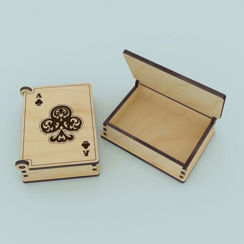 طرح جعبه کارت چوبی برش لیزری - laser cut wooden card box ve - برای دستگاه CNC چوب و لیزر (سی ان سی)