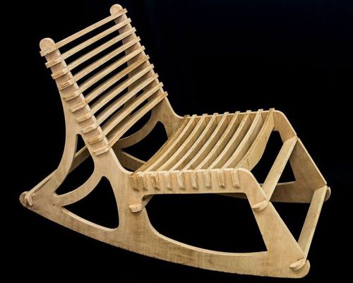 طرح صندلی چوبی برش لیزری سه بعدی پازل - laser cut wooden chair 3d puzzle ve - برای دستگاه CNC چوب و لیزر (سی ان سی)