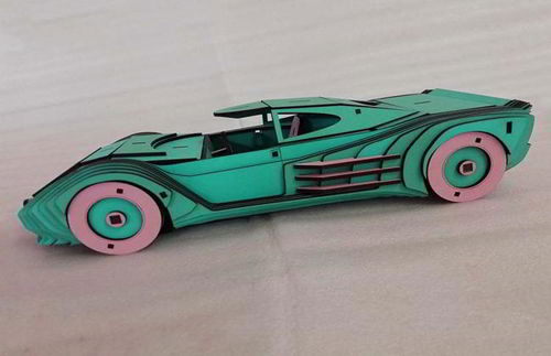 طرح مدل سه بعدی ماشین شورلت کامارو چوبی برش لیزری پازل - laser cut wooden chevrolet camaro 3d model puzzle ve - برای دستگاه CNC چوب و لیزر (سی ان سی)