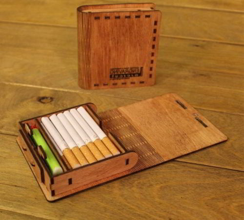 طرح جعبه سیگار چوبی برش لیزری زیبا جعبه سیگار قاب - laser cut wooden cigarette case beautiful cigarette box ve - برای دستگاه CNC چوب و لیزر (سی ان سی)