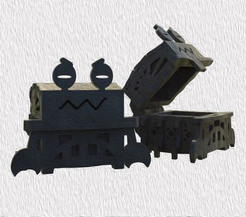 طرح جعبه چوبی خرچنگ شکل برش لیزری mm - laser cut wooden crab shape box 4mm ve - برای دستگاه CNC چوب و لیزر (سی ان سی)