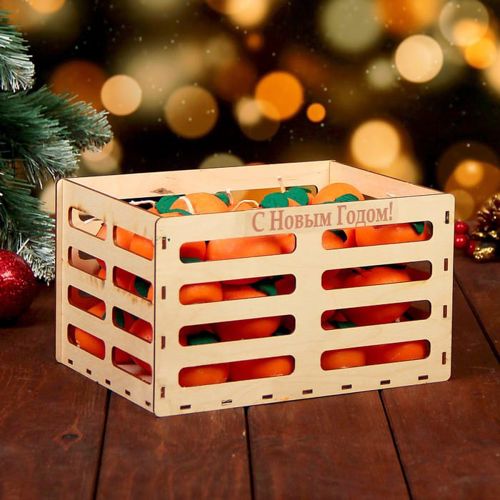 طرح جعبه جعبه چوبی برش لیزری جعبه هدیه سبد - laser cut wooden crate gift box basket ve - برای دستگاه CNC چوب و لیزر (سی ان سی)