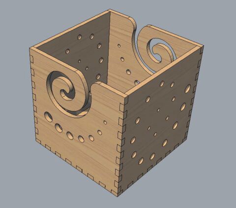 طرح laser-cut-wooden-crochet-yarn-holder-yarn-bowl-knitting-bowl-with-holes-for-knitting-needles-ve
