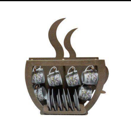 طرح لیوان چوبی برش لیزری نگهداری - laser cut wooden cup storage ve - برای دستگاه CNC چوب و لیزر (سی ان سی)