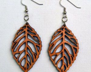 طرح گوشواره چوبی برش لیزری طرح جواهر - laser cut wooden earring jewelry design - برای دستگاه CNC چوب و لیزر (سی ان سی)