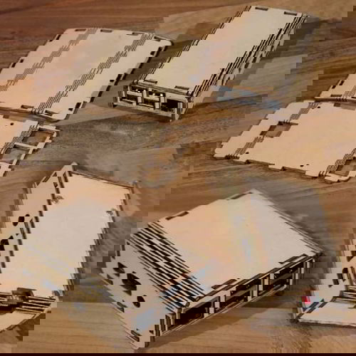 طرح جعبه چوبی الکترونیکی برش لیزری جعبه چوبی جعبه تخته پلی وود - laser cut wooden electronic case box wooden case plywood box - برای دستگاه CNC چوب و لیزر (سی ان سی)