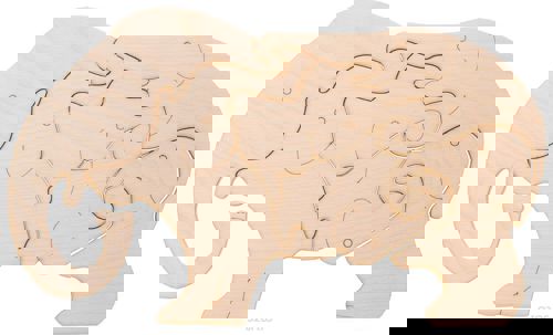 طرح پازل فیل‌های چوبی برش لیزری برای بچه‌ها بازی‌های کودکانه داخل سالن - laser cut wooden elephants jigsaw puzzle for kids children indoor games - برای دستگاه CNC چوب و لیزر (سی ان سی)