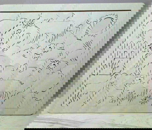 طرح پازل چوبی برش خورده با لیزر برای بچه‌ها - laser cut wooden farm animals puzzle for kids ve - برای دستگاه CNC چوب و لیزر (سی ان سی)