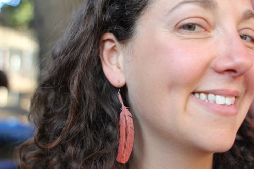 طرح گوشواره‌های چوبی با پر برش لیزری - laser cut wooden feather earings ve - برای دستگاه CNC چوب و لیزر (سی ان سی)