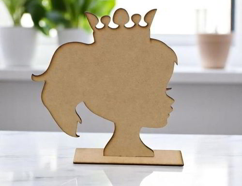 طرح پایه هد چوبی برش لیزری دختر پاپیون مو نمایشگر پایه - laser cut wooden head stand girl hair bow display stand ve - برای دستگاه CNC چوب و لیزر (سی ان سی)