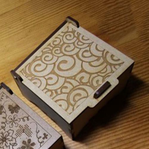 طرح جعبه جواهرات چوبی برش لیزری جعبه کادو تزئینی جعبه عروسی - laser cut wooden jewelry box decorative gift box wedding box ve - برای دستگاه CNC چوب و لیزر (سی ان سی)