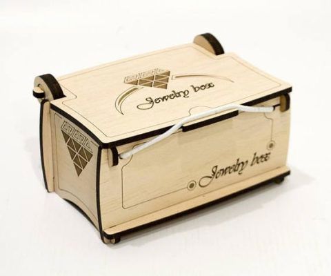 طرح قالب جعبه جواهرات چوبی برش لیزری - laser cut wooden jewelry box template ve - برای دستگاه CNC چوب و لیزر (سی ان سی)