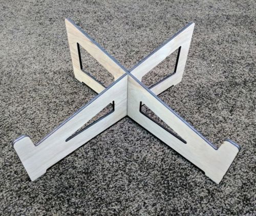 طرح پایه لپ‌تاپ چوبی برش لیزری وسیله - laser cut wooden laptop stand ve - برای دستگاه CNC چوب و لیزر (سی ان سی)