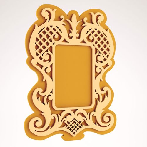 طرح قاب آینه چوبی برش لیزری قاب - laser cut wooden mirror frame - برای دستگاه CNC چوب و لیزر (سی ان سی)