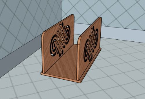 طرح جا دستمال چوبی برش لیزری میلی متری - laser cut wooden napkin holder 3mm ve - برای دستگاه CNC چوب و لیزر (سی ان سی)