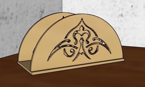 طرح laser-cut-wooden-napkin-holder-for-dining-table-napkin-stand-tissue-paper-holder-ve