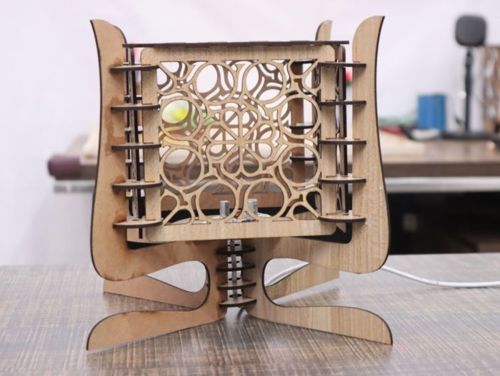 طرح چراغ خواب چوبی برش لیزری میلی‌متری وسیله ساخت - laser cut wooden night lamp 3mm ve - برای دستگاه CNC چوب و لیزر (سی ان سی)