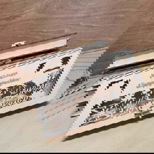 طرح جعبه هدیه چوبی برش خورده با لیزر به شکل کتاب پازل - laser cut wooden puzzle book shaped gift box ve - برای دستگاه CNC چوب و لیزر (سی ان سی)