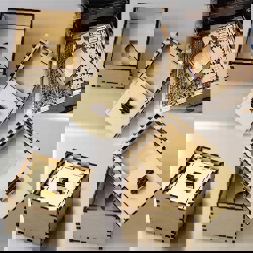 طرح جعبه پازل چوبی برش لیزری با درب کشویی - laser cut wooden puzzle box with sliding lid - برای دستگاه CNC چوب و لیزر (سی ان سی)