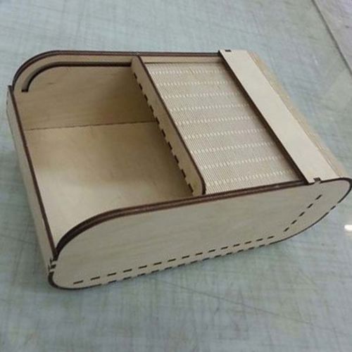 طرح جعبه هدیه چوبی برش لیزری جعبه جواهرات - laser cut wooden roll top gift box jewelry box ve - برای دستگاه CNC چوب و لیزر (سی ان سی)