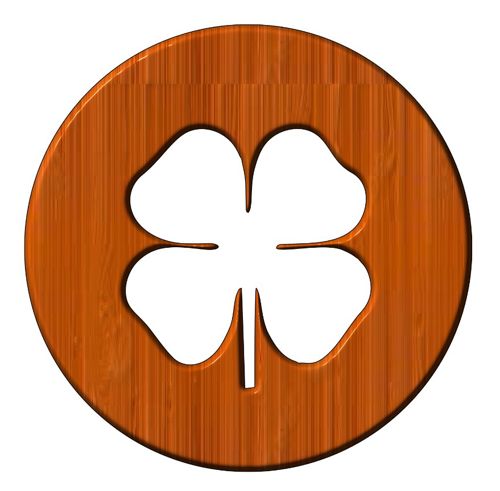 طرح زیرلیوانی چوبی طرح شبدر سنت پاتریک با برش لیزری - laser cut wooden shamrock st patrick day cup coaster ve - برای دستگاه CNC چوب و لیزر (سی ان سی)