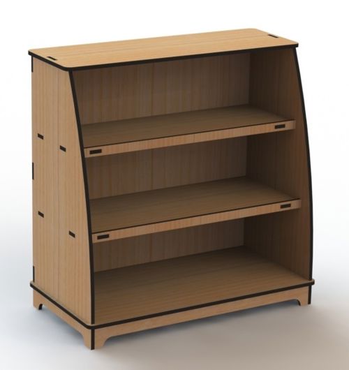 طرح قفسه چوبی برش لیزری قفسه - laser cut wooden storage shelf rack ve - برای دستگاه CNC چوب و لیزر (سی ان سی)