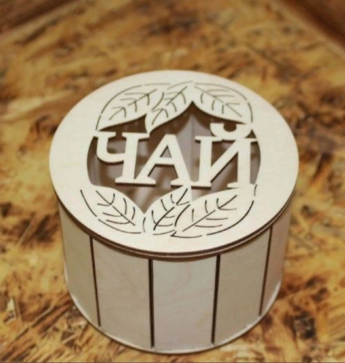 طرح جعبه چای چوبی برش لیزری چای - laser cut wooden tea box tea caddy ve - برای دستگاه CNC چوب و لیزر (سی ان سی)