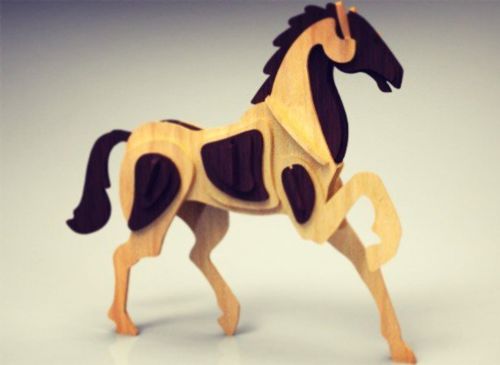 طرح اسباب‌بازی چوبی برش لیزری اسب اسب - laser cut wooden toy horse ve - برای دستگاه CNC چوب و لیزر (سی ان سی)