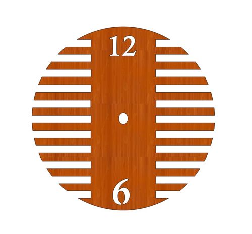 طرح ساعت دیواری چوبی برش لیزری صنایع دستی هزینه - laser cut wooden wall clock craft ve - برای دستگاه CNC چوب و لیزر (سی ان سی)