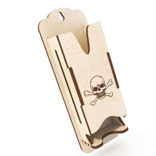 طرح برش دیواری چوبی طرح کبریت پوشش گیاه - laser cut wooden wall mount match box holder ve - برای دستگاه CNC چوب و لیزر (سی ان سی)