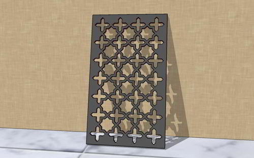 طرح دیوارپوش جداکننده اتاق گریل برش خورده با لیزر برش با چوب الگو - laser cut wood grill room divider wall panel lattice pattern - برای دستگاه CNC چوب و لیزر (سی ان سی)