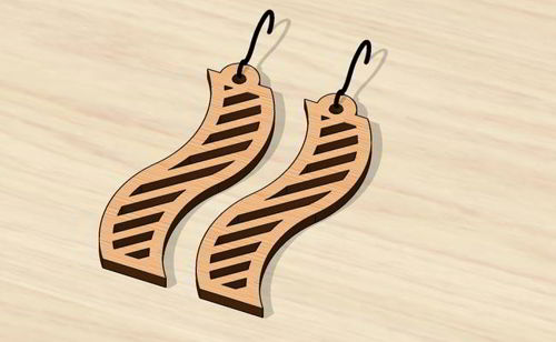 طرح گوشواره جواهرات چوبی برش لیزری - laser cut wood jewelry earrings - برای دستگاه CNC چوب و لیزر (سی ان سی)