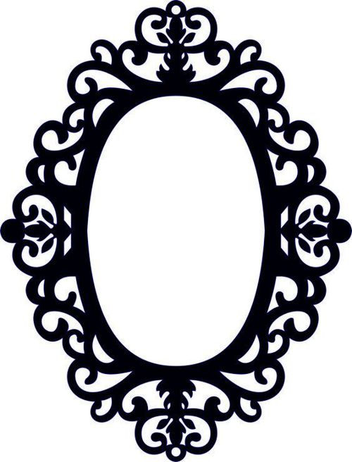 طرح آینه چوبی برش لیزری قاب گلدار قاب - laser cut wood mirror floral frame - برای دستگاه CNC چوب و لیزر (سی ان سی)