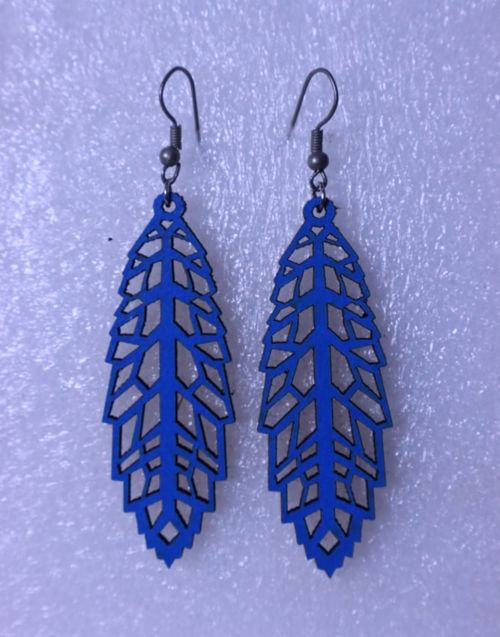 طرح گوشواره آویز چوبی برش لیزری - laser cut wood pendant earrings - برای دستگاه CNC چوب و لیزر (سی ان سی)