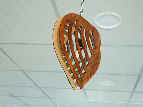 طرح چراغ آویز چوبی برش لیزری روکش - laser cut wood pendant lamp ve - برای دستگاه CNC چوب و لیزر (سی ان سی)