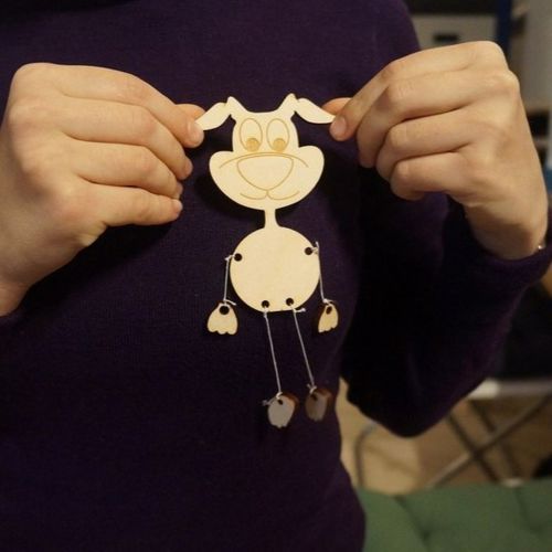 طرح برش لیزری چوب توله سگ سگ - laser cut wood puppy dog - برای دستگاه CNC چوب و لیزر (سی ان سی)