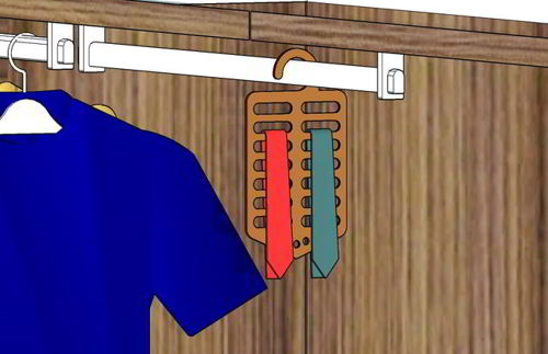 طرح نگهدارنده کراوات چوبی برش لیزری - laser cut wood tie holder - برای دستگاه CNC چوب و لیزر (سی ان سی)