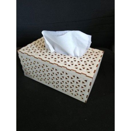 طرح جعبه دستمال کاغذی چوبی برش لیزری الگو - laser cut wood tissue box template - برای دستگاه CNC چوب و لیزر (سی ان سی)