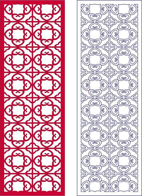 طرح برش لیزری فرفورژه الگو - laser cut wrought pattern - برای دستگاه CNC چوب و لیزر (سی ان سی)