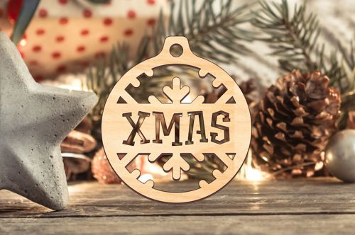 طرح برش لیزری کریسمس بابلس تزئینات کریسمس - laser cut xmas bauble ornament christmas decorations ve - برای دستگاه CNC چوب و لیزر (سی ان سی)