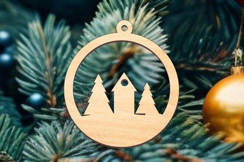 طرح برش لیزری درخت کریسمس تزئینات بابلس کریسمس تزئینات - laser cut xmas tree ornament bauble christmas decorations ve - برای دستگاه CNC چوب و لیزر (سی ان سی)