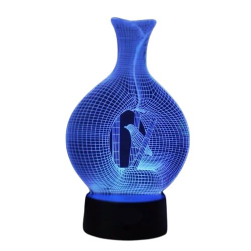 طرح حکاکی لیزری سه بعدی توهم اتاق چراغ میز - laser engraving 3d illusion room table lamp ve - برای دستگاه CNC چوب و لیزر (سی ان سی)