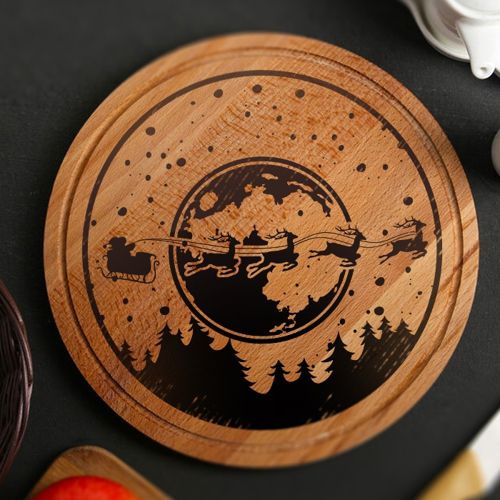 طرح حکاکی لیزری تزئینات کریسمس بابانوئل پرنده برش لیزری - laser engraving christmas decoration flying santa claus laser cut ve - برای دستگاه CNC چوب و لیزر (سی ان سی)