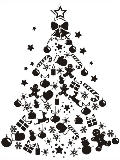 طرح حکاکی لیزری تزئینات درخت کریسمس لیزری - laser engraving christmas tree ornament laser cut ve - برای دستگاه CNC چوب و لیزر (سی ان سی)