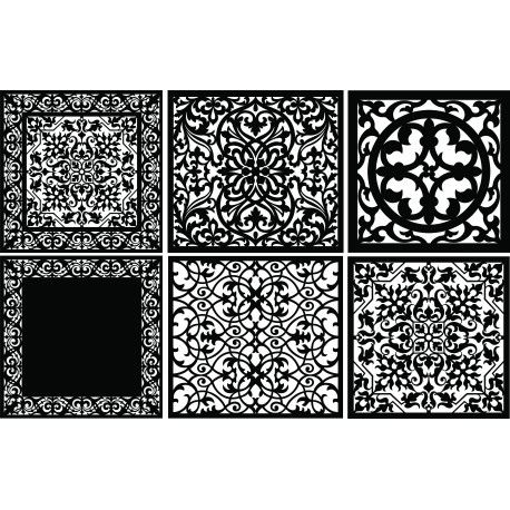 طرح لیزر پلاسما روتر گریل طراحی d - laser plasma router grille design d12 - برای دستگاه CNC چوب و لیزر (سی ان سی)